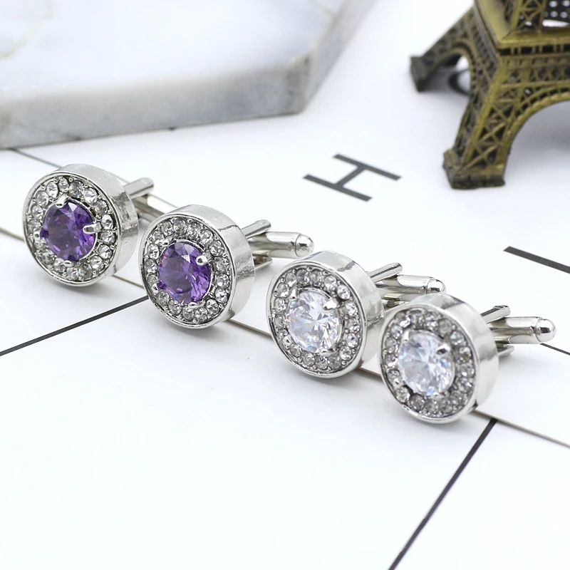 Dress Shirt French Cuff - Delicate Tiny Round Cufflink For Men