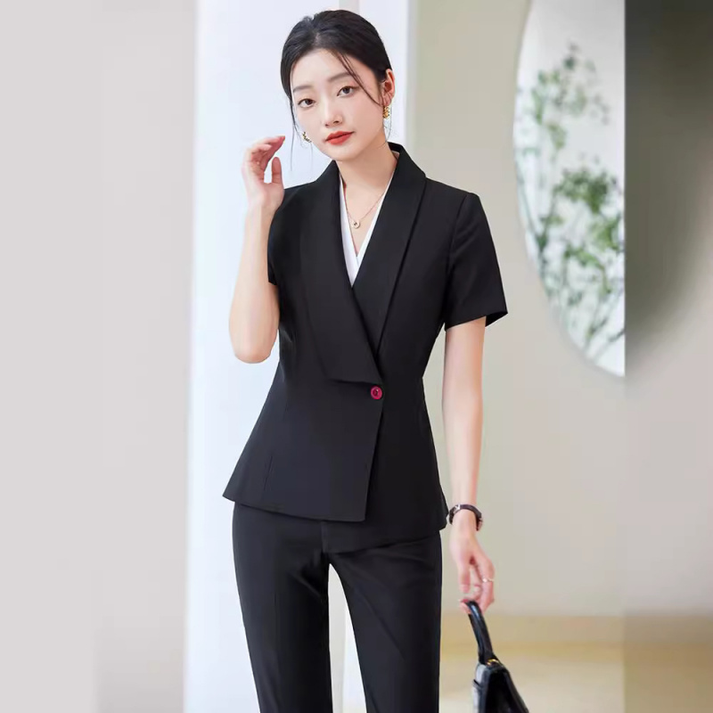 Dress Pant Flat Front - 2025Summer New Short Sleeve Suit Dress