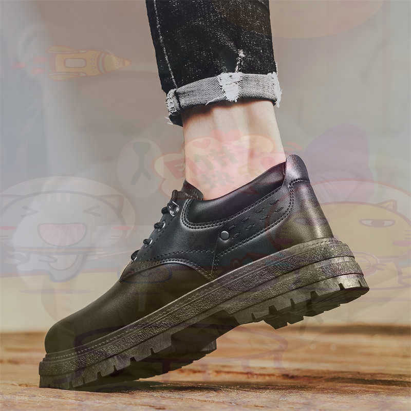 Men'S Health Formal Wear - Dark Natural Leather Fashion Trainers Tennis