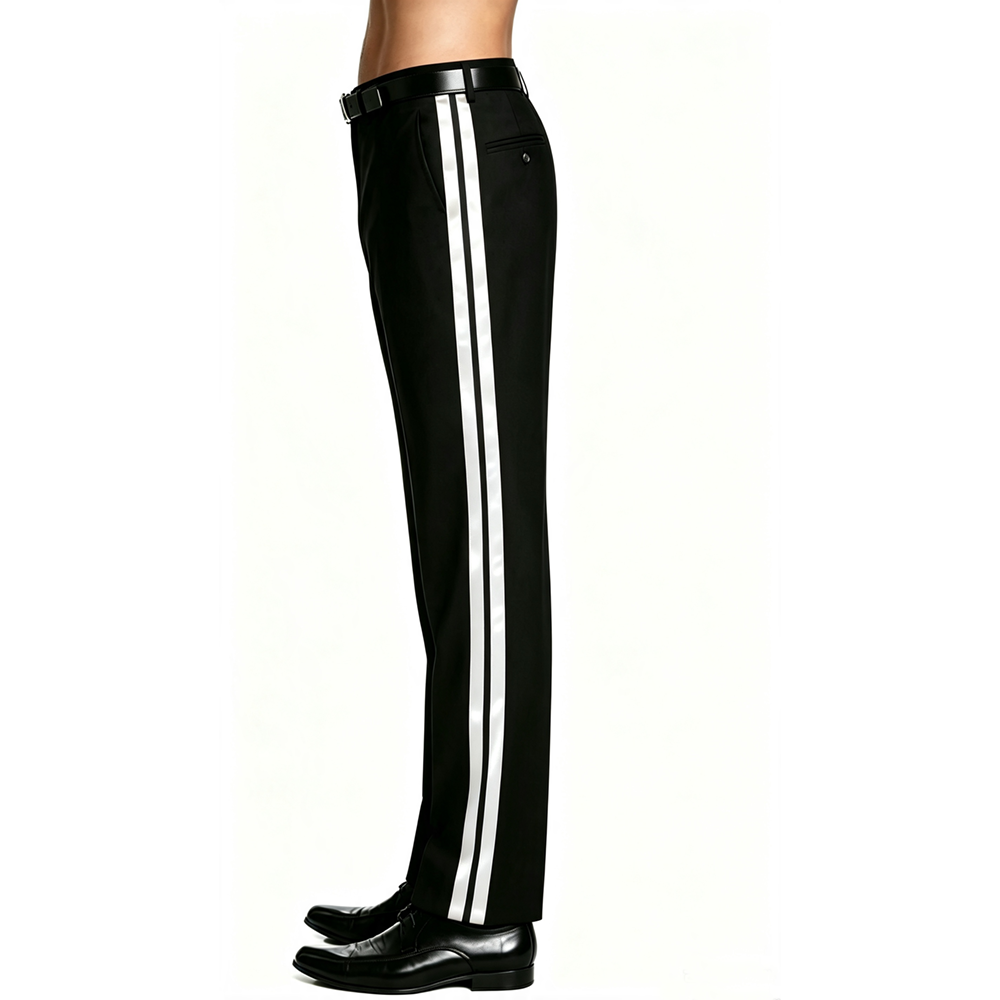 Double stripe Men's Tuxedo Dre - огляд і ціна Dress Pant Flat Front