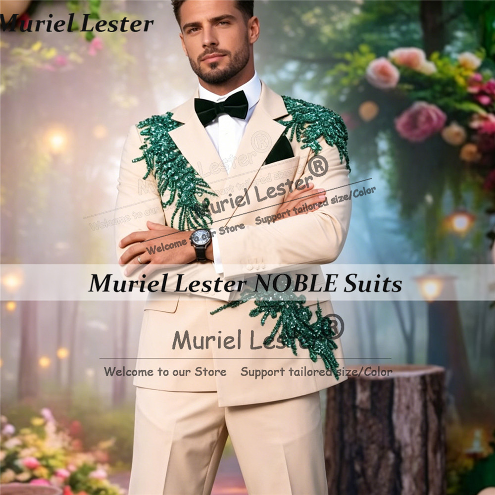 Customized Rhinestone Beaded S - огляд і ціна Unique Men'S Formal Wear