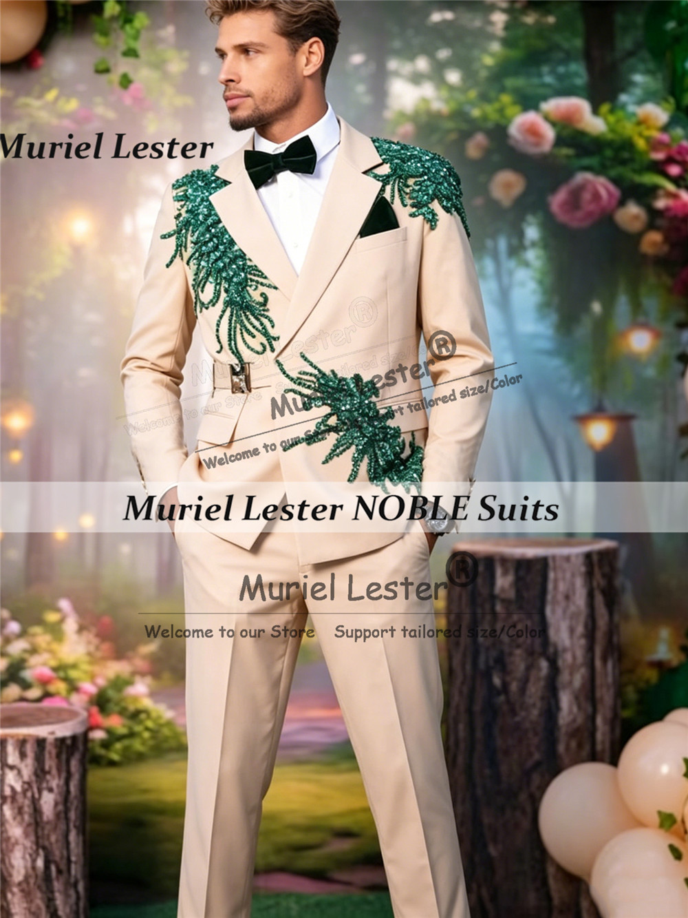 Customized Rhinestone Beaded S - огляд і ціна Unique Men'S Formal Wear