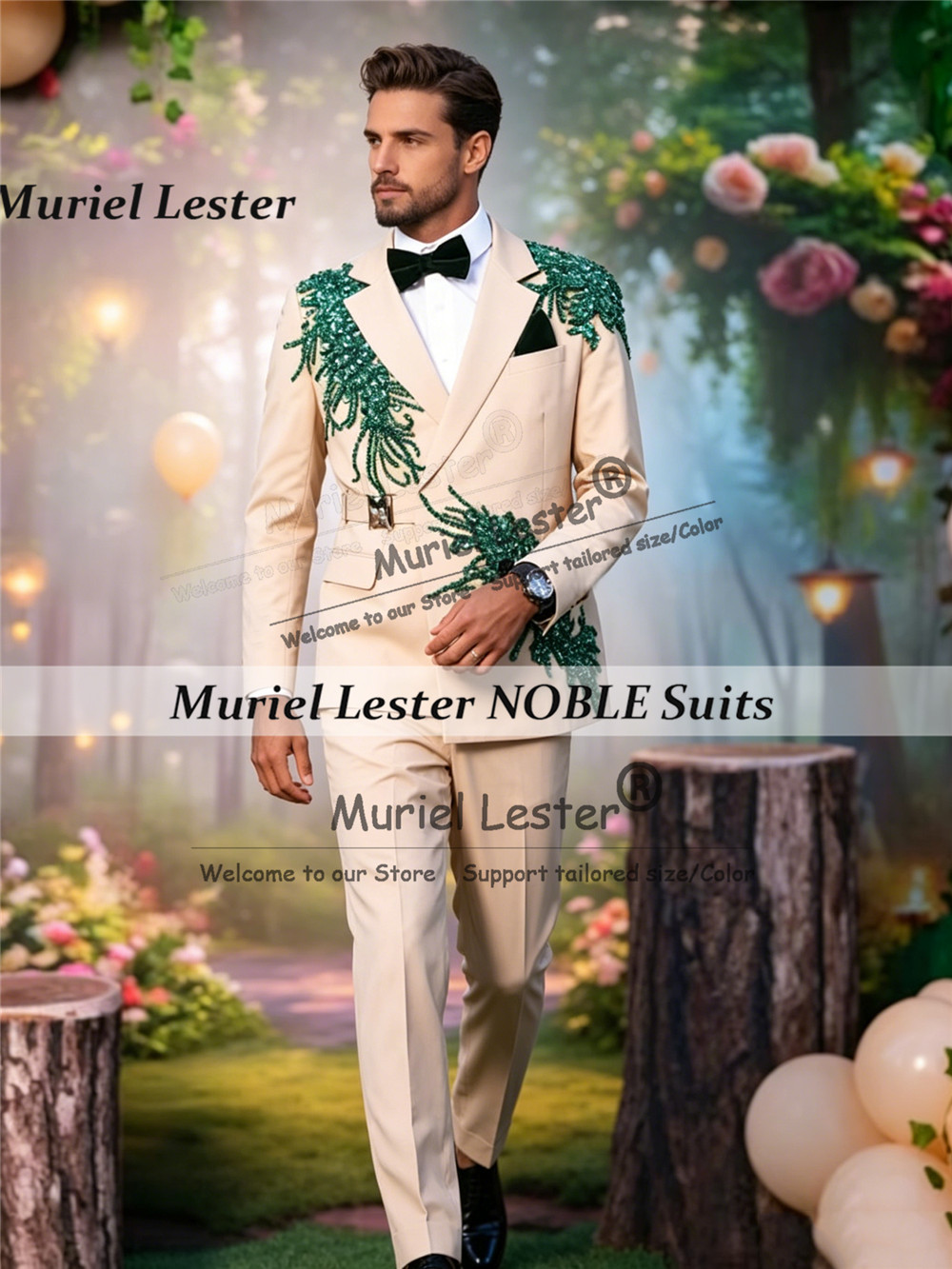 Customized Rhinestone Beaded S - огляд і ціна Unique Men'S Formal Wear