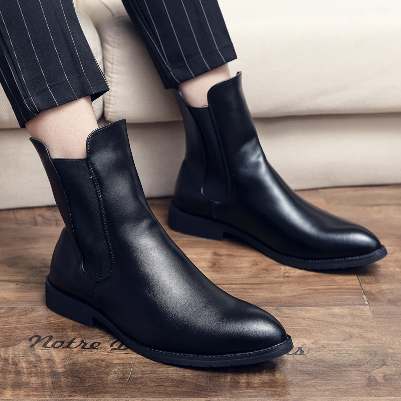 Men Fashion Chelsea Boots Blac - огляд і ціна Men Formal Wear Brands