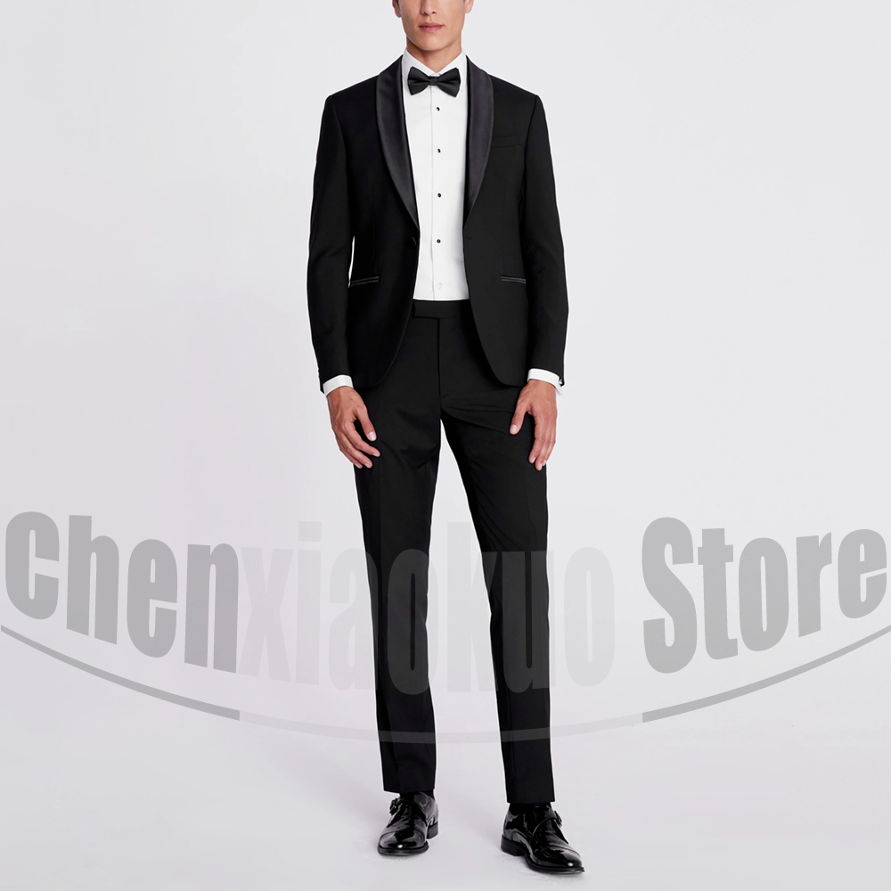 Black Men Suits 2 Piece Fashio - огляд і ціна Men Formal Wear 2025