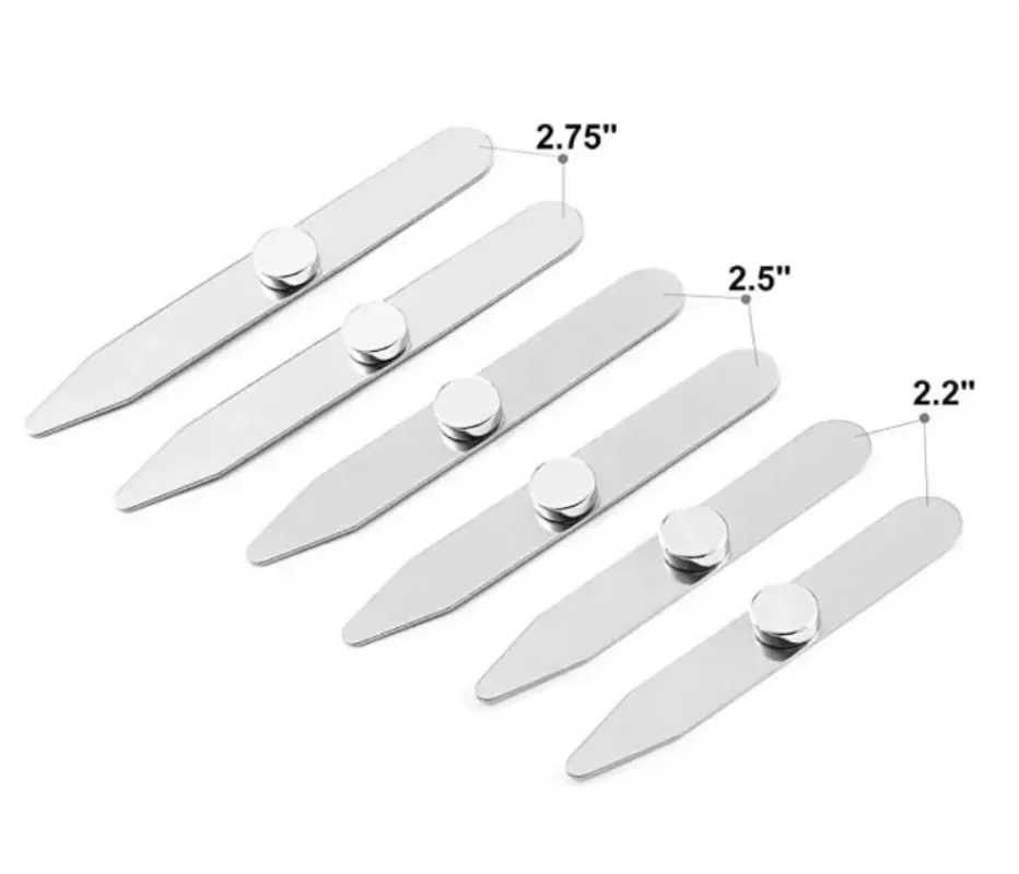 6Pcs Stainless Steel Collar St - огляд і ціна Collar Stay Metal