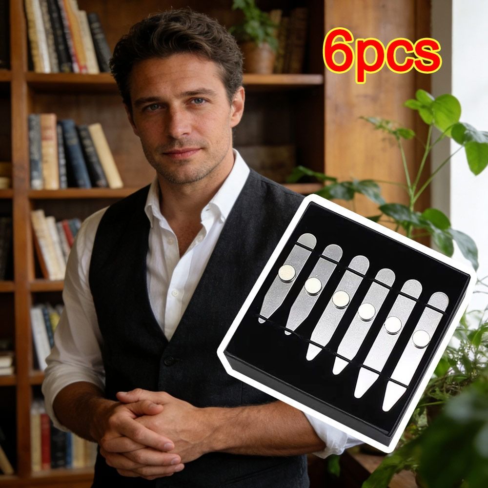 6Pcs New Stainless Steel Colla - огляд і ціна Collar Stay Metal