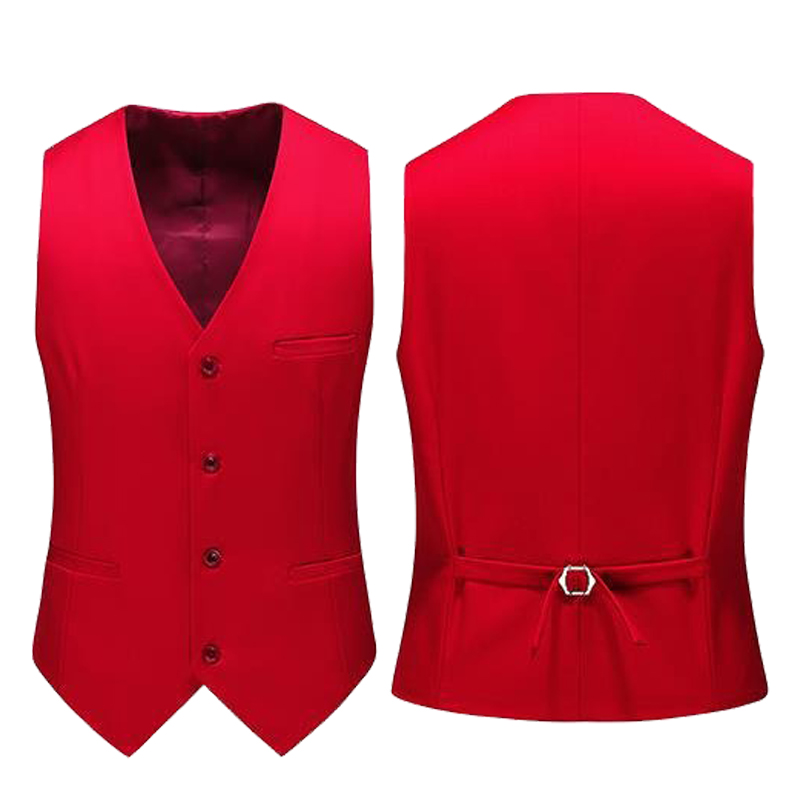 19 Colors Men Vest Solid Color - огляд і ціна Formal Vest Waistcoat
