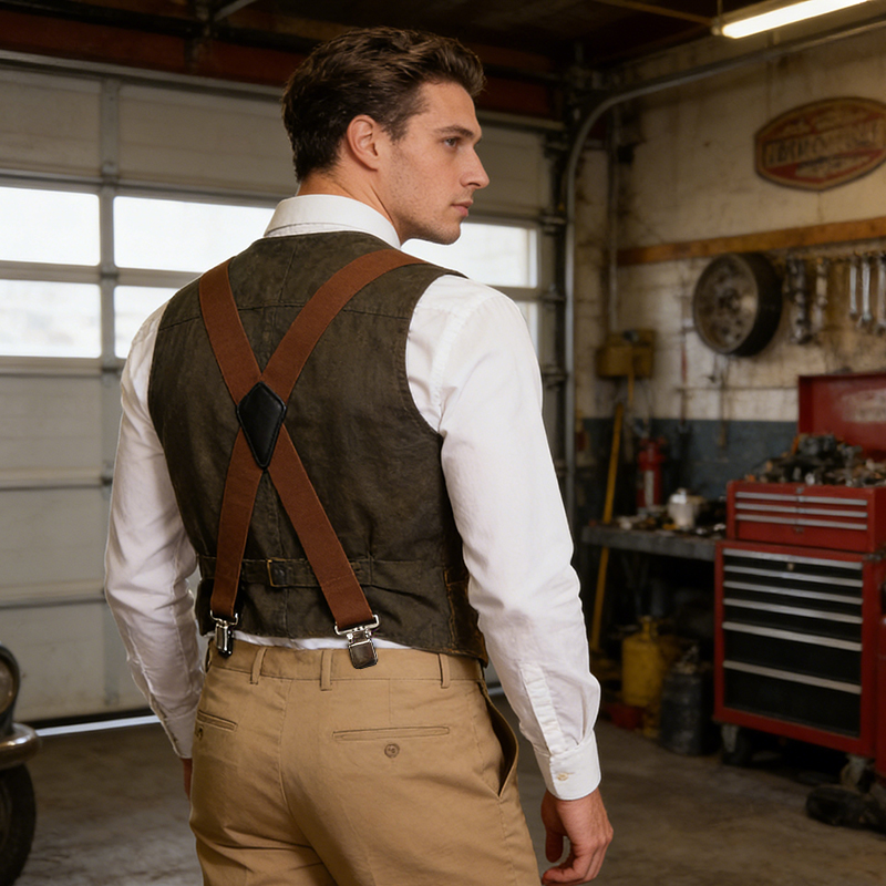 Retro Y-back Men's Suspenders  - огляд і ціна Suspender Clip Formal