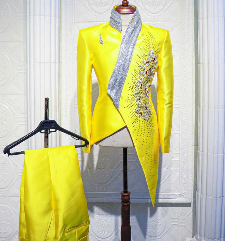 Fashion Yellow Wedding Tuxedos - огляд і ціна Unique Men'S Formal Wear