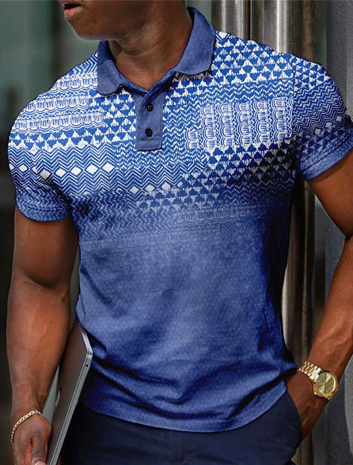Fashion Men's Plaid Polo Shirt - огляд і ціна Men'S Polo Formal Wear