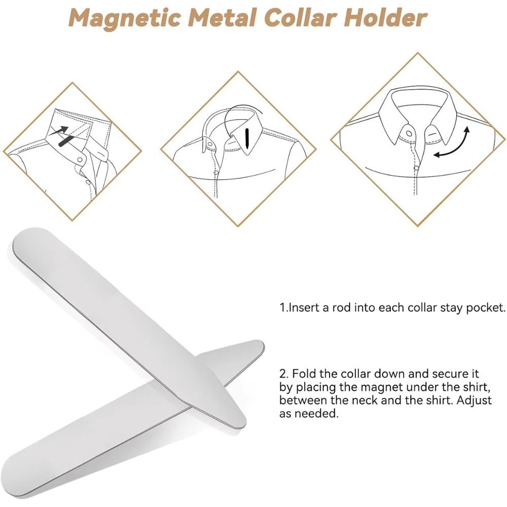 6Pcs Durable Stainless Steel C - огляд і ціна Collar Stay Metal