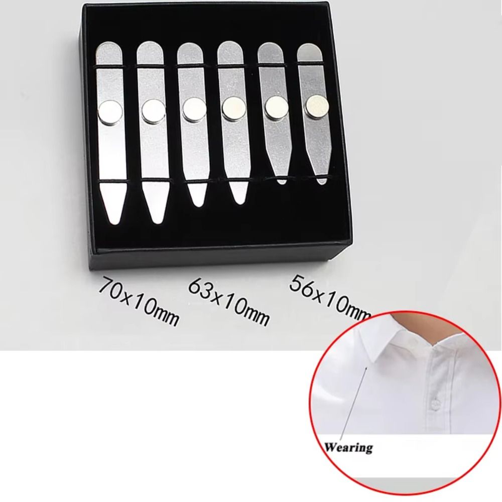 6Pcs New Stainless Steel Colla - огляд і ціна Collar Stay Metal