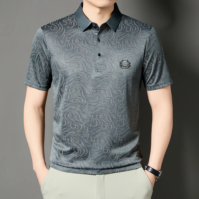 Mens Business Formal Printed P - огляд і ціна Men'S Polo Formal Wear
