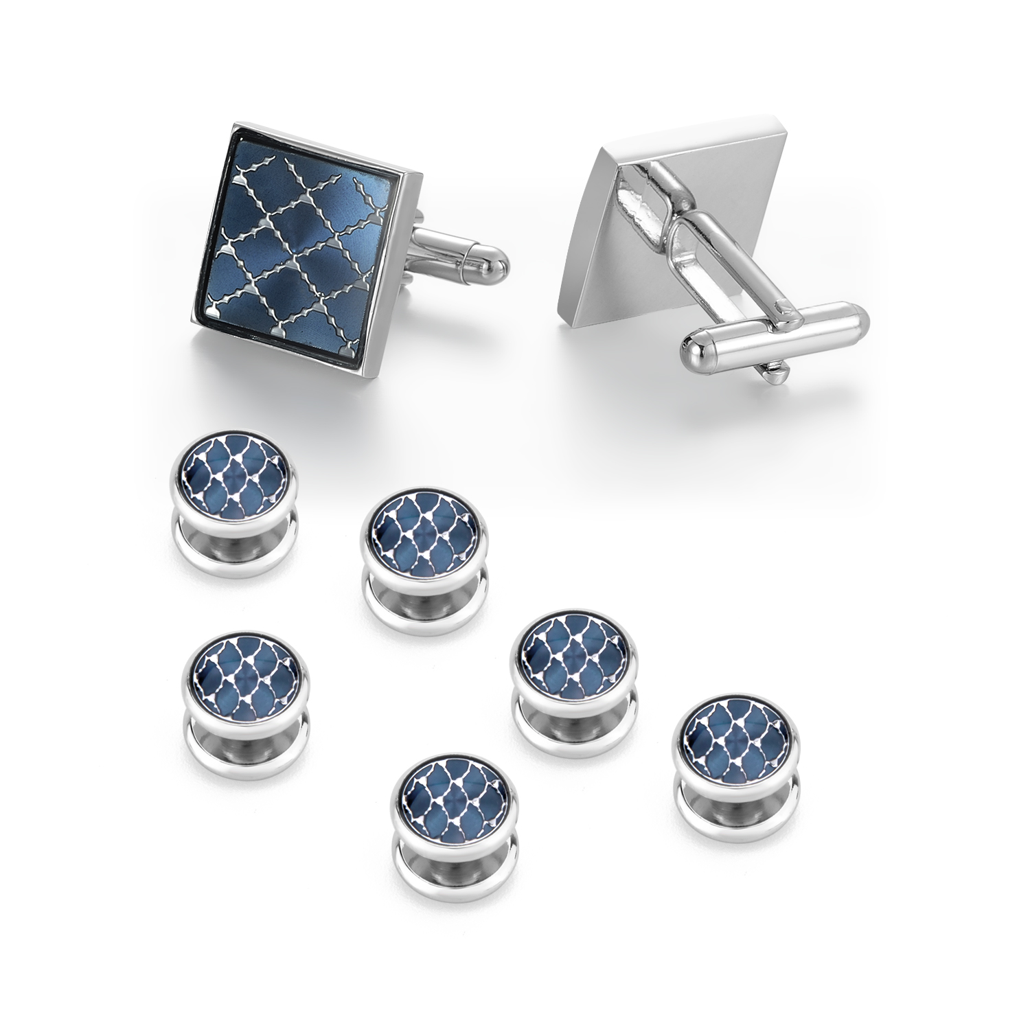 Cufflinks And Studs Set Shirt  - огляд і ціна Dress Shirt French Cuff