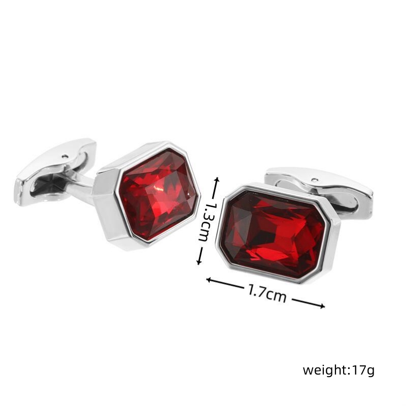 High quality red crystal cuffl - огляд і ціна Dress Shirt French Cuff