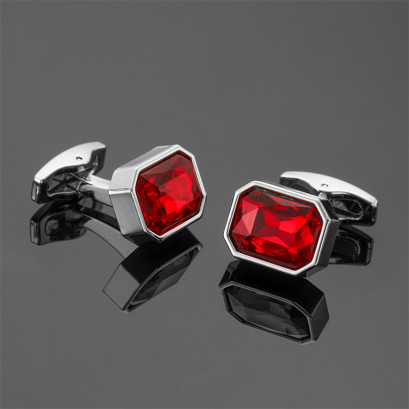 High quality red crystal cuffl - огляд і ціна Dress Shirt French Cuff