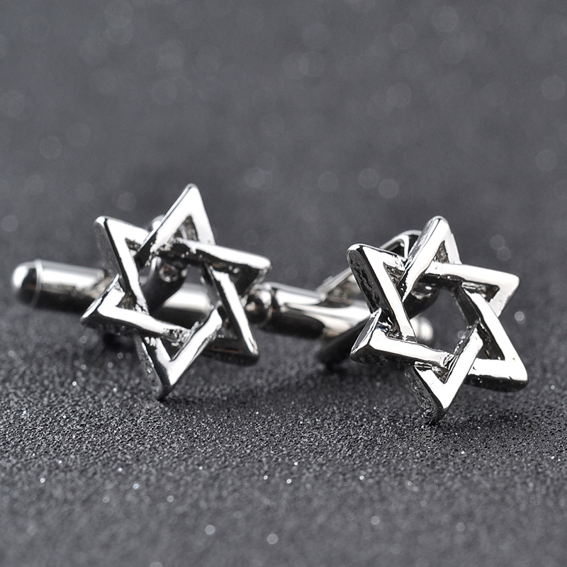 Hexagonal star Cufflinks For M - огляд і ціна Dress Shirt French Cuff