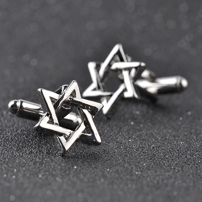 Hexagonal star Cufflinks For M - огляд і ціна Dress Shirt French Cuff