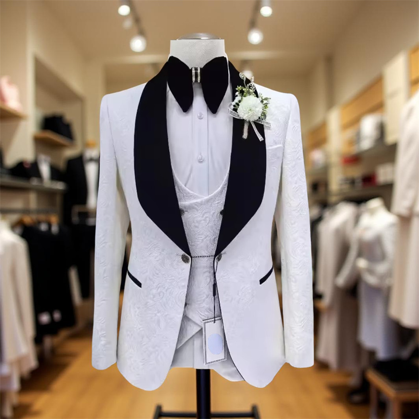 3 Pcs Floral Wedding Suits for - огляд і ціна Men Formal Wear 2025