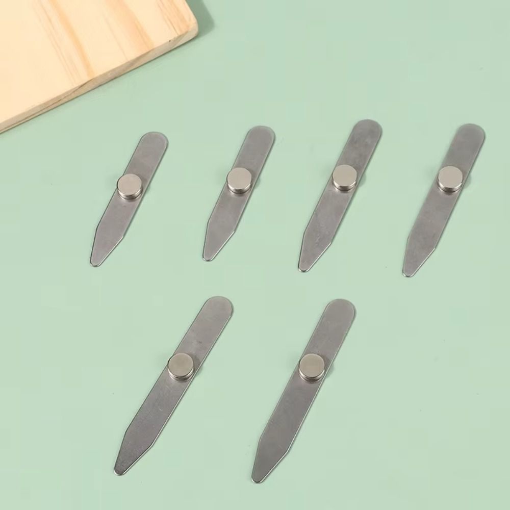 6Pcs New Stainless Steel Colla - огляд і ціна Collar Stay Metal