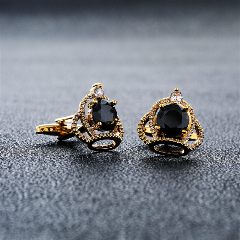 Men's Cufflinks Crown Zircon R - огляд і ціна Dress Shirt French Cuff