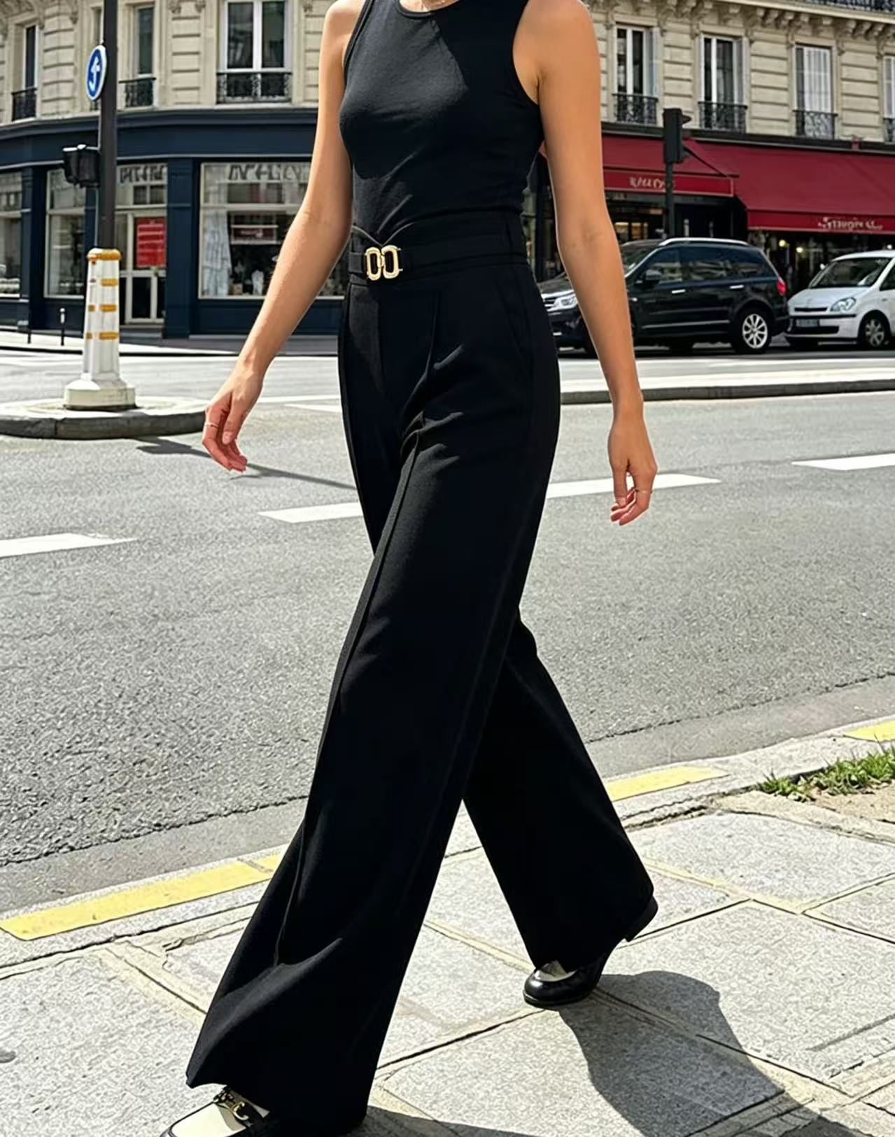High Waist Wide Leg Suit Pants - огляд і ціна Dress Pant Flat Front