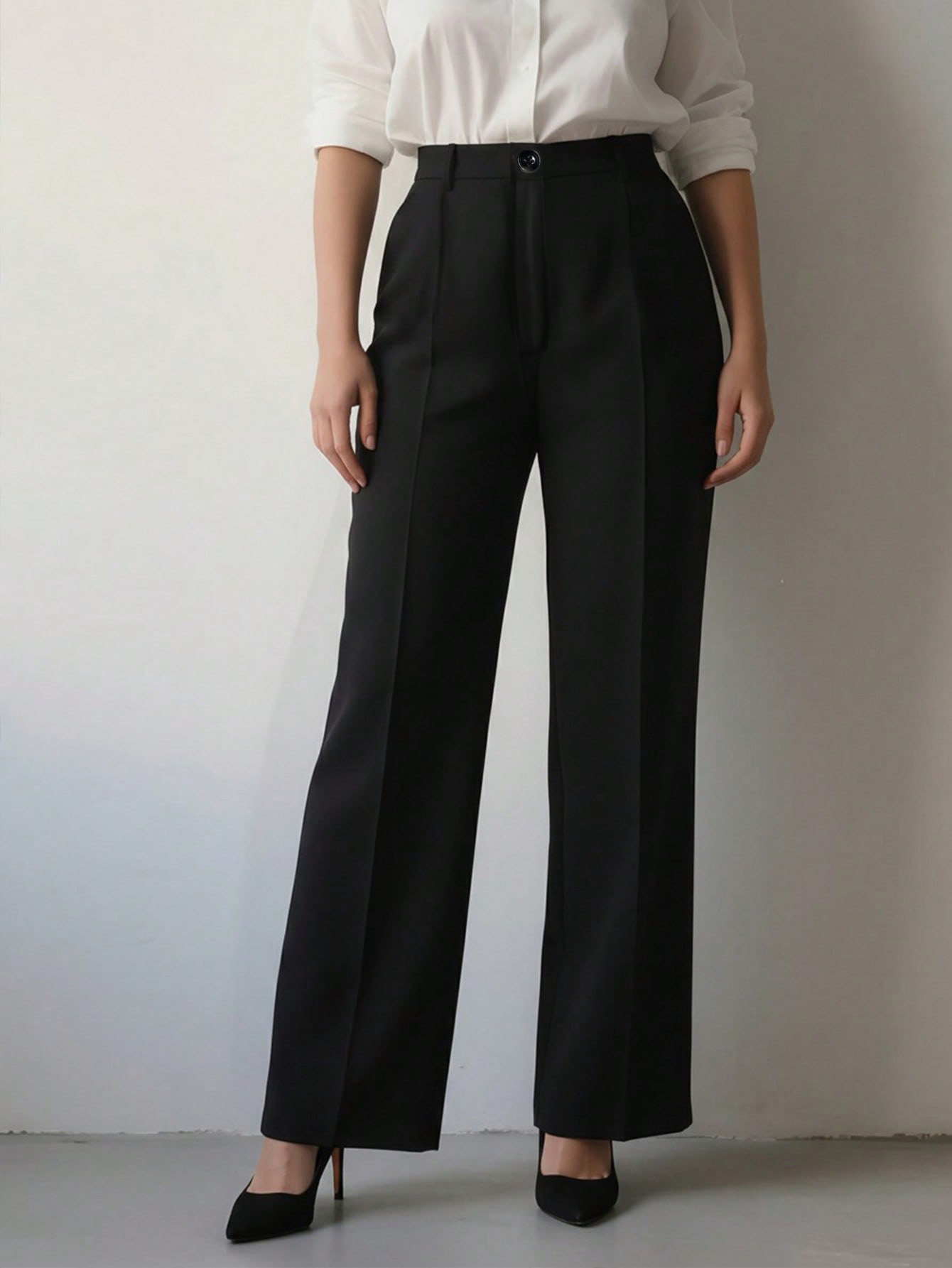Women's High Waisted Wide Leg  - огляд і ціна Dress Pant Flat Front