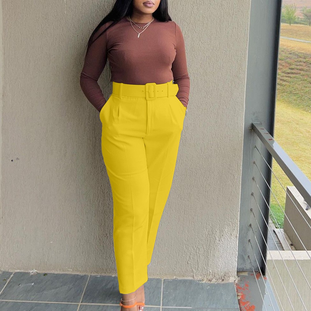 Women Pants High Waist Full Le - огляд і ціна Dress Pant Flat Front
