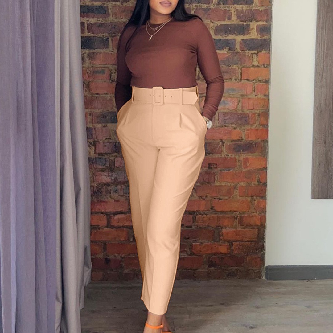 Women Pants High Waist Full Le - огляд і ціна Dress Pant Flat Front