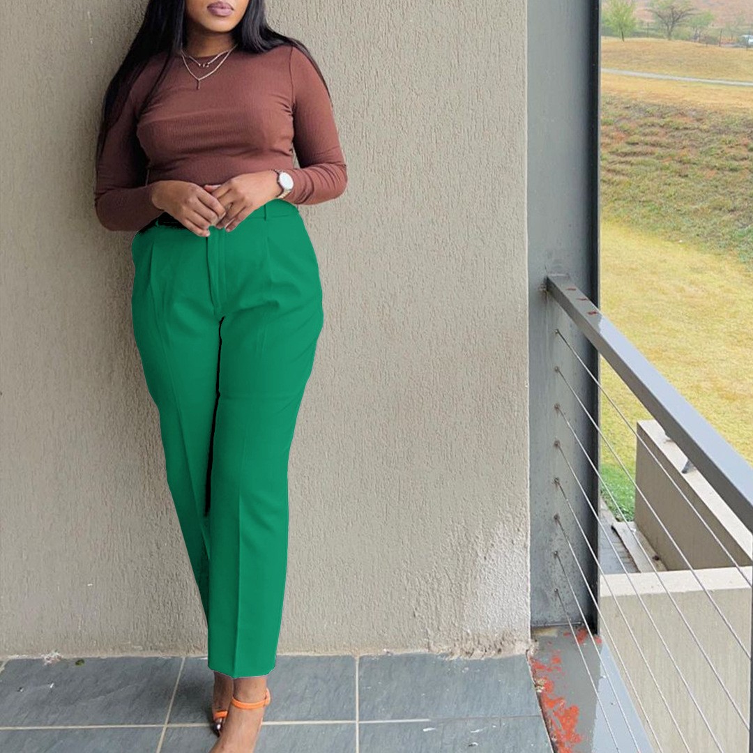 Women Pants High Waist Full Le - огляд і ціна Dress Pant Flat Front