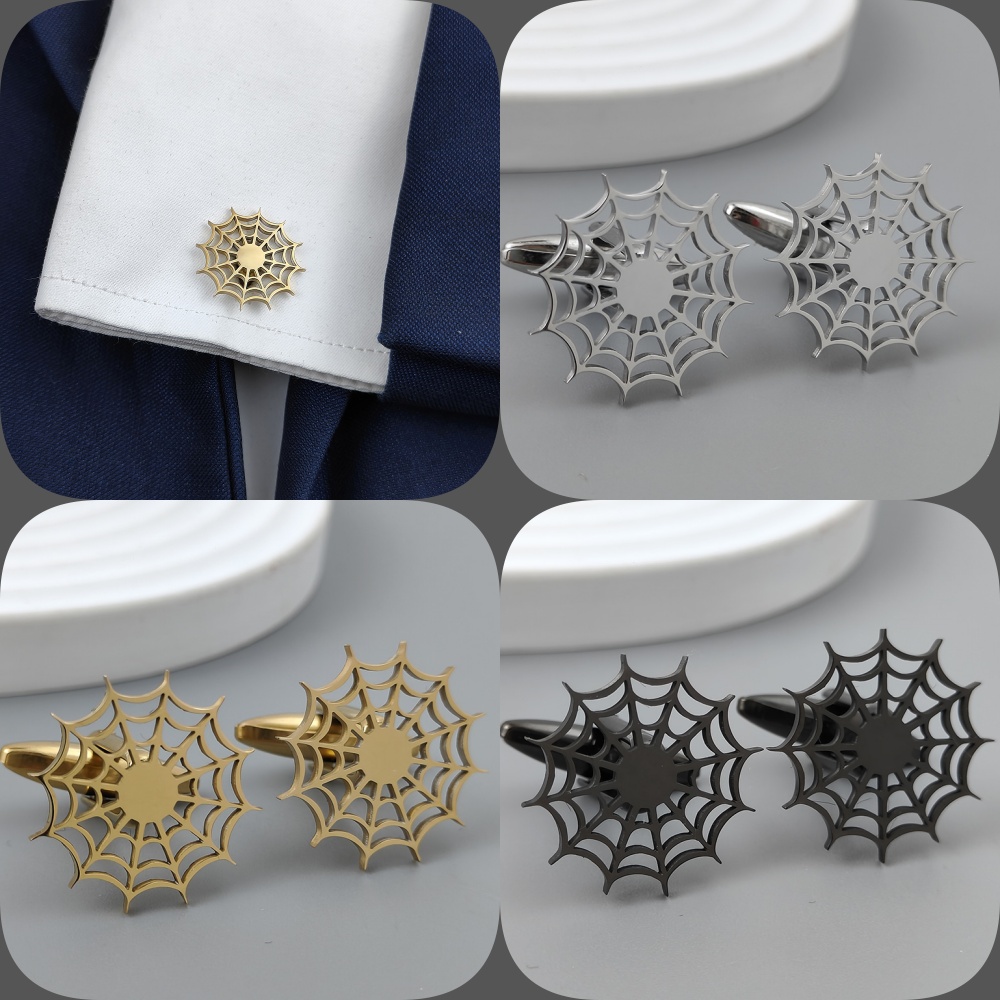 Silver spider web hollow gold- - огляд і ціна Dress Shirt French Cuff
