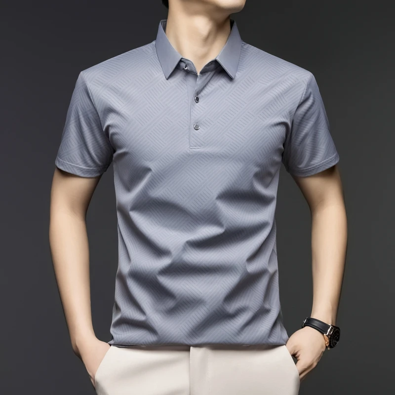 Mens Elegant Pattern Polo Shir - огляд і ціна Men'S Polo Formal Wear